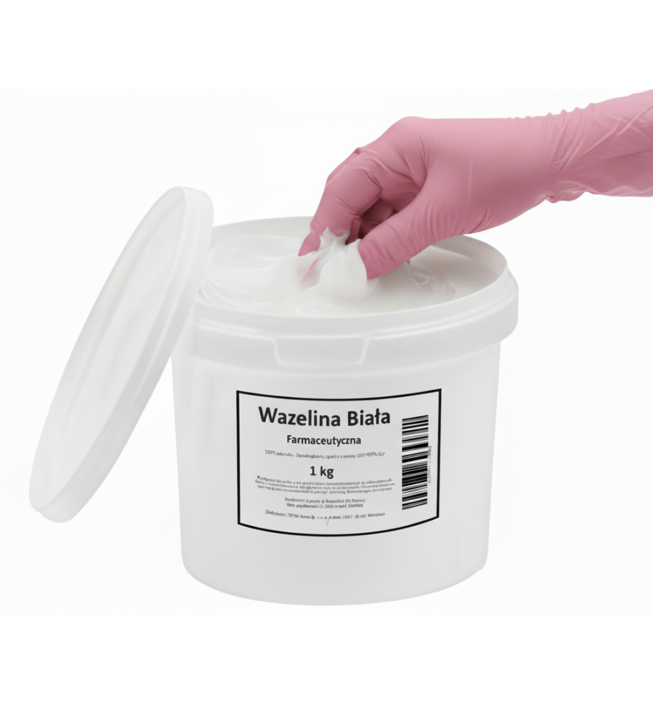 Wazelina Biała Kosmetyczna do Tatuażu Czysta 1000g