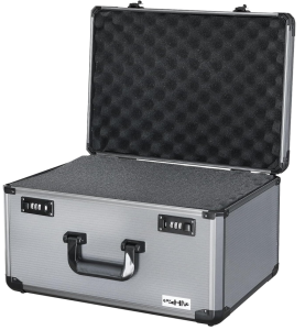 Walizka Aluminiowa Szyfr Gąbka na Sprzęt Broń Aparat DJ XL WYSOKA 46x33x26