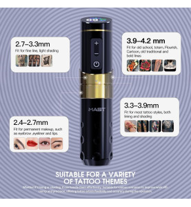Maszynka do tatuażu Pen Mast Flip 3 Wireless Bezprzewodowa regulowany skok
